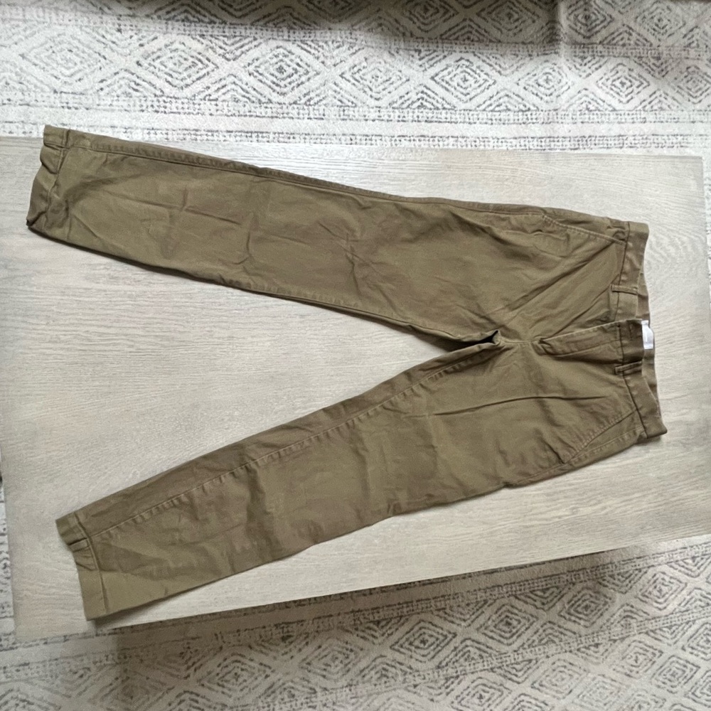 Everlane Mens Slim Cut Slacks Olive - Size 34x32